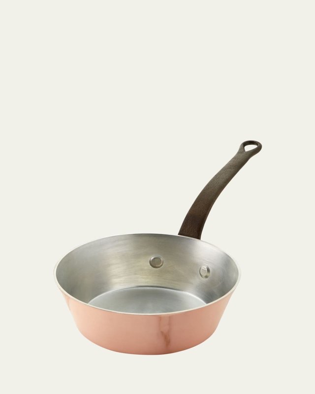 Solid Copper Tin-Lined Splayed Sauce Pan